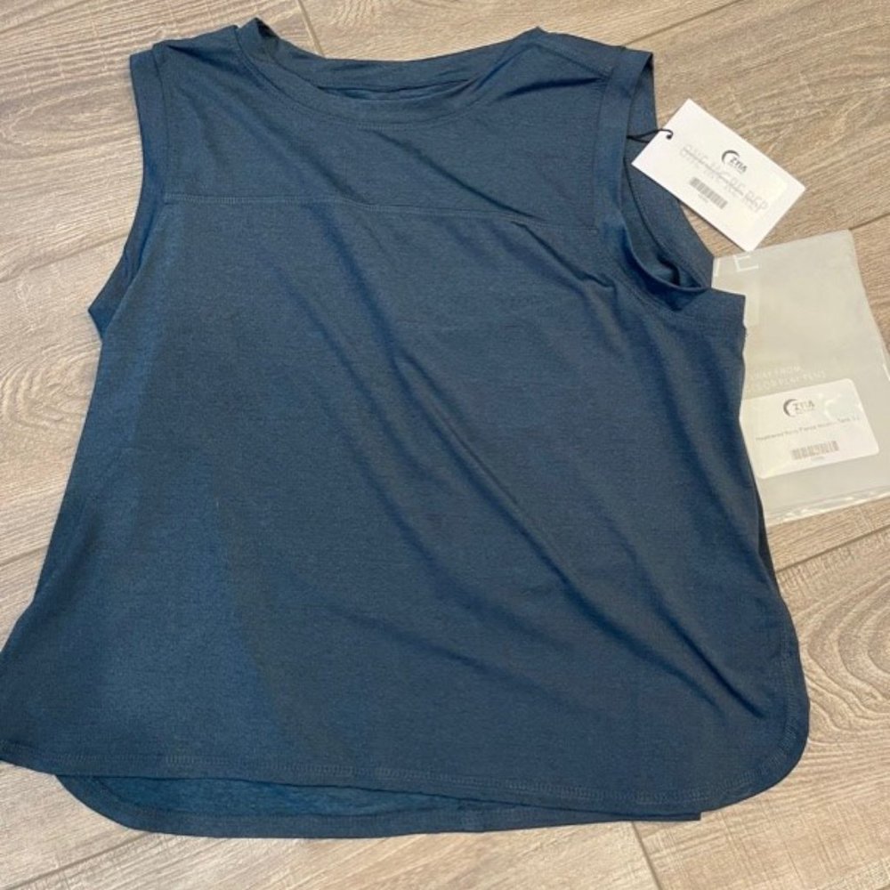 Zyia Heathered Navy Fierce Muscle Tank